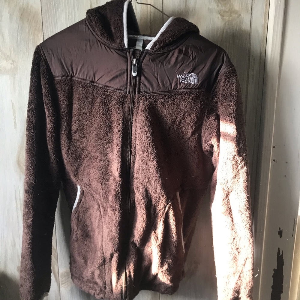 Fuzzy North face zip up